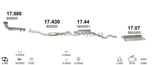 OPEL ASTRA F 1.6 HATCHBACK 9/1994-0/1996 1598ccm 74kW kat.