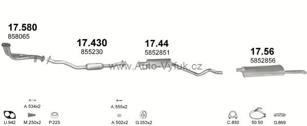 OPEL ASTRA F 1.6 SEDAN 9/1994-0/1996 1598ccm 74kW kat.