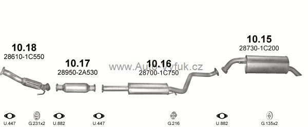 HYUNDAI GETZ 1.5 D 8/2005-2/2009 1493ccm 65-81kW kat.