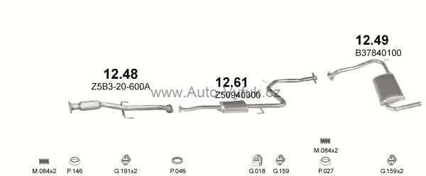 MAZDA 323 F 1.5 HATCHBACK, COUPE 4/1994-9/1996 1489ccm 66kW kat.