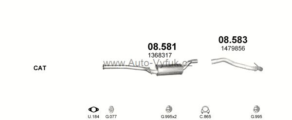 FORD FOCUS 2.0 D HATCHBACK 9/2004-7/2011 1997ccm 81-100kW kat.