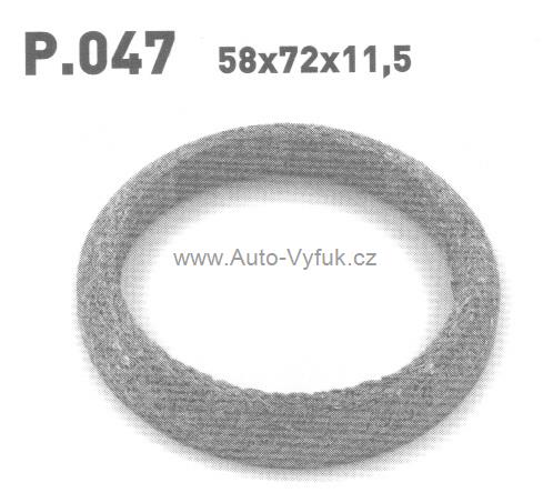 Těsnící kroužek / P.047 / T-072 / 256-072 - Kliknutím na obrázek zavřete