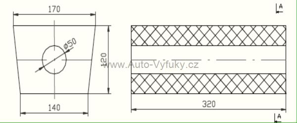 Výfuk univerzální UNIVERSAL BOX 00.09 0/0-0/0 ccm kW