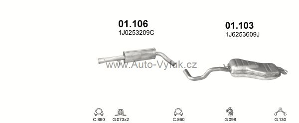AUDI A3 1.8 5/2000-6/2003 1781ccm 110-132kW kat.