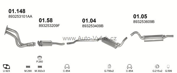 AUDI 80 1.6 SEDAN 9/1986-9/1987 1595ccm 55kW