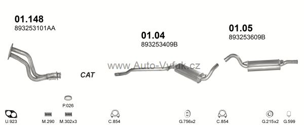 AUDI 80 1.6 SEDAN 9/1987-8/1991 1595ccm 55kW