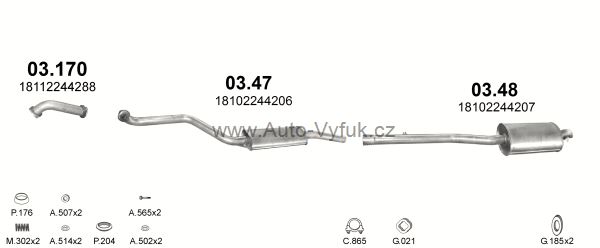 BMW 3 E36 2.5 TD KOMBI 1/1994-12/1999 2498ccm 105kW