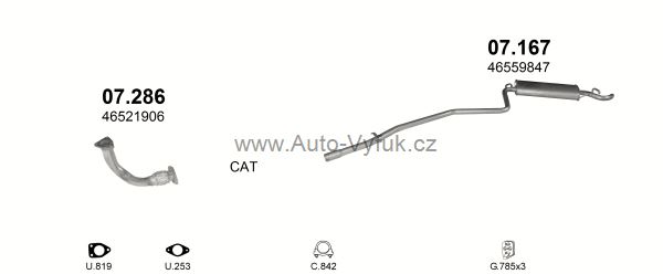 FIAT SEICENTO 0.9 HATCHBACK 5/1998-0/2002 899ccm 29kW kat.