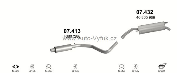FIAT STILO 1.9 D HATCHBACK 0/2001-0/2002 1910ccm 59-85kW kat.