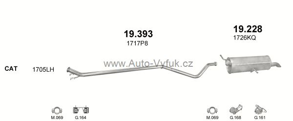 PEUGEOT 307 1.4 D HATCHBACK 0/2002-7/2004 1398ccm 50kW kat.