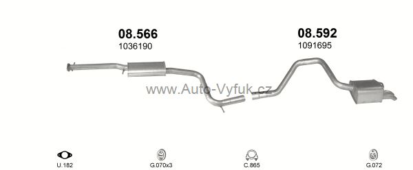 FORD MONDEO 1.8 D KOMBI 8/1996-10/2000 1753ccm 66kW kat.