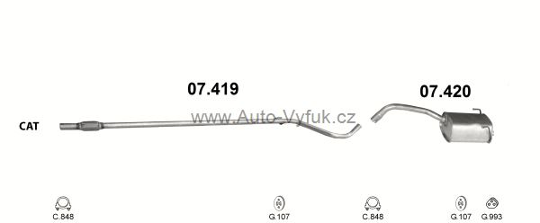 FIAT 500C 1.2 0/2007-5/2010 1242ccm 51kW kat.
