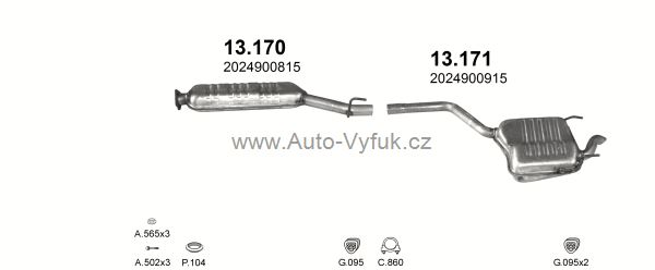 MERCEDES C250 - W202 2.5 D SEDAN 5/1993-0/1996 2497ccm 83kW