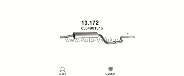 MERCEDES V 220 2.2 D BUS 3/1999-9/2003 2151ccm 90kW kat.