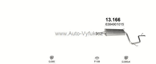 MERCEDES VITO - 638 2.3 D BUS 3/1996-4/2000 2299ccm 58kW kat.