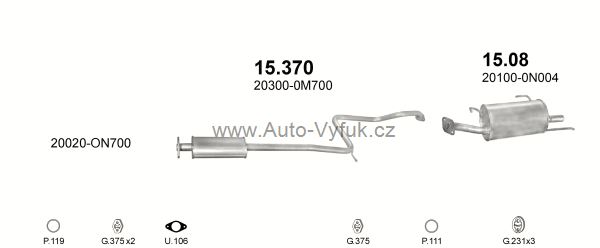 NISSAN ALMERA 2.0 D SEDAN 7/1995-4/2000 1974ccm 55kW