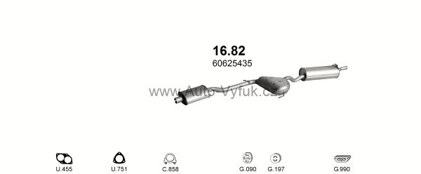 ALFA ROMEO 146 1.6 HATCHBACK 1/1997-8/2000 1598ccm 89kW kat.