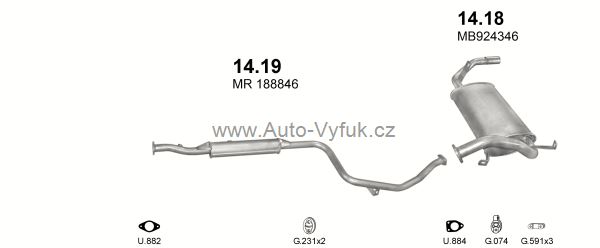 MITSUBISHI COLT 1.3 HATCHBACK 11/1995-5/2000 1298ccm 55kW kat.