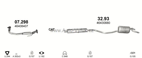 LANCIA Y 1.2 0/1995-0/2001 1242ccm 44kW kat.