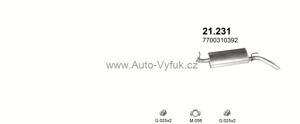 RENAULT EXPRESS 1.2 VAN 1/1997-0/1998 1237ccm 40kW kat.