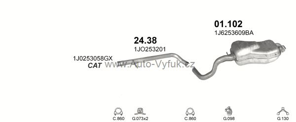 AUDI A3 1.9 D 9/1996-8/2000 1896ccm 66kW kat.