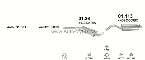 AUDI A6 1.8 SEDAN, KOMBI 10/1995-6/1996 1781ccm 92kW kat.
