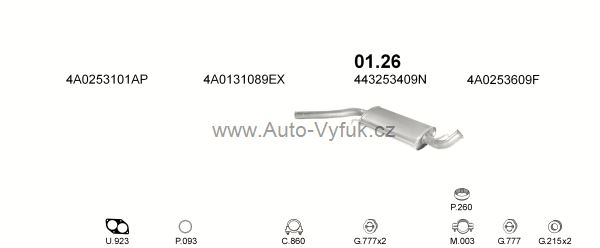 AUDI A6 2.0 SEDAN, KOMBI 6/1994-6/1996 1984ccm 103kW kat.