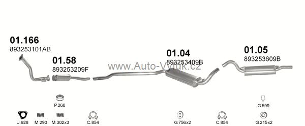 AUDI 80 1.4 SEDAN 2/1987-8/1991 1399ccm 47kW
