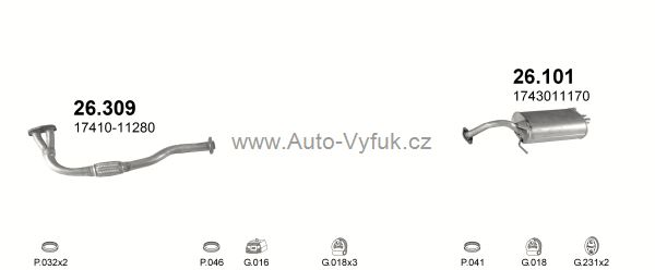 TOYOTA COROLLA 1.3 HATCHBACK 8/1989-9/1992 1295ccm 54kW