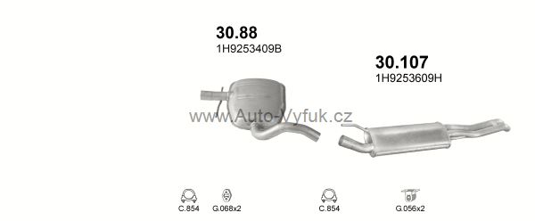 VOLKSWAGEN GOLF III 1.9 D KOMBI 8/1996-4/1999 1896ccm 66kW kat.
