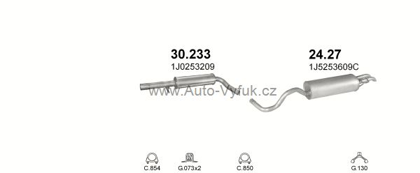 VOLKSWAGEN BORA 1.9 D SEDAN 11/1998-6/2005 1896ccm 50kW kat.