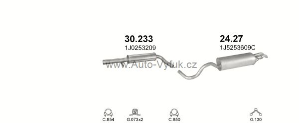 VOLKSWAGEN GOLF IV 1.9 D KOMBI 5/1999-7/2006 1986ccm 50kW kat.