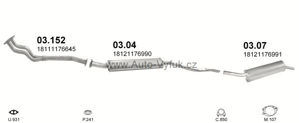 BMW 3 E30 1.8 SEDAN 10/1982-9/1987 1765ccm 77kW