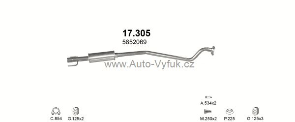 OPEL ASTRA G 1.7 D SEDAN 2/2000-9/2004 1686ccm 55kW kat.