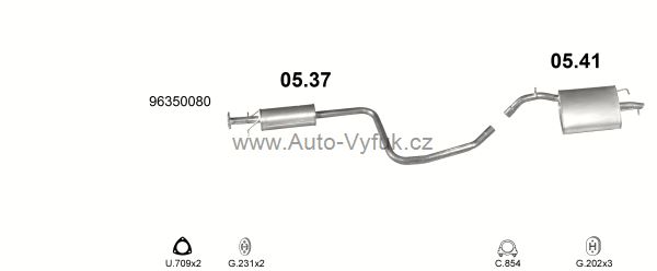 DAEWOO NUBIRA II 1.6 HATCHBACK 7/1999-0/0 1598ccm 78kW kat.