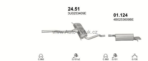 SKODA SUPERB 1.9 D SEDAN 12/2001-3/2008 1896ccm 96kW kat.