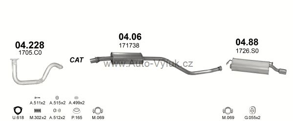 CITROEN ZX 1.4 HATCHBACK 9/1996-0/1998 1360ccm 55kW kat.