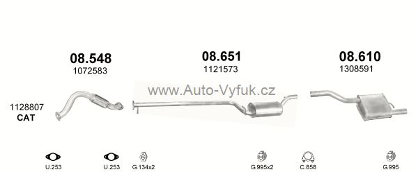 FORD FOCUS 1.8 SEDAN 11/1998-9/2004 1796ccm 85kW kat.