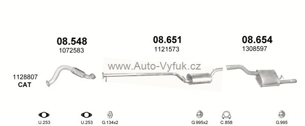 FORD FOCUS 1.8 KOMBI 11/1998-9/2004 1796ccm 85kW kat.
