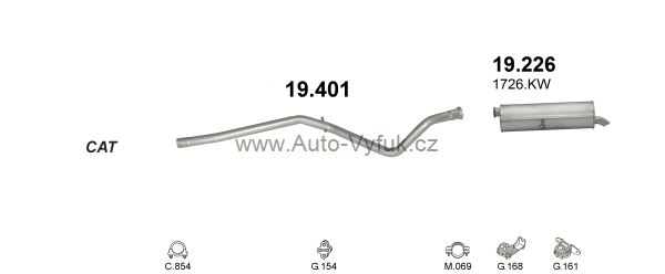 PEUGEOT 307 2.0 D HATCHBACK 3/2002-12/2005 1997ccm 66kW kat.