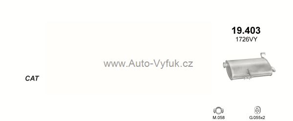 PEUGEOT 206 1.4 D KOMBI 0/2001-12/2007 1398ccm 51kW kat.