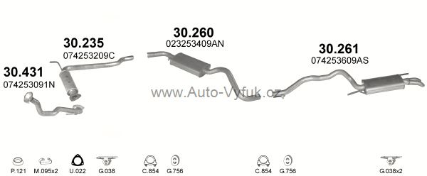 VOLKSWAGEN TRANSPORTER IV 2.4 D 1/1996-6/2003 2370ccm 57kW