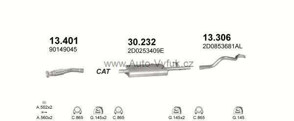 MERCEDES SPRINTER 2.9 D BUS 2/1995-4/2000 2874ccm 90kW kat.