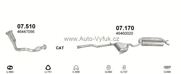 FIAT MAREA 1.6 SEDAN, KOMBI 7/1996-0/2003 1581ccm 76kW kat.