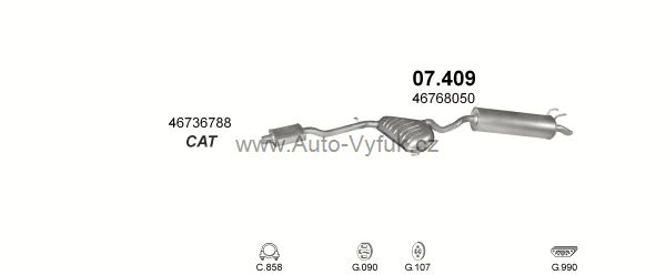 FIAT MAREA 1.9 D SEDAN, KOMBI 6/1999-9/2001 1910ccm 77-81kW kat.