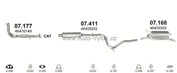 FIAT PALIO 1.2 11/1997-6/2001 1242ccm 54kW kat.