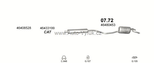 FIAT PUNTO 1.2 HATCHBACK 6/1997-0/1999 1242ccm 44kW kat.