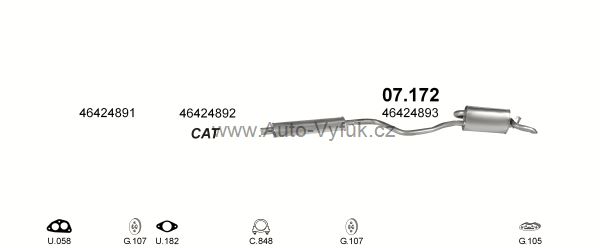 FIAT PUNTO 1.2 HATCHBACK 9/1995-8/1999 1242ccm 54kW kat.