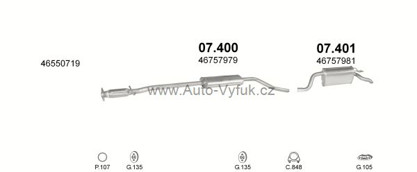 FIAT PUNTO II 1.2 HATCHBACK 9/1999-0/2006 1242ccm 59kW kat.