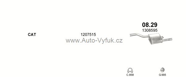 FORD FOCUS 1.6 KOMBI 8/1999-9/2004 1596ccm 74kW kat.